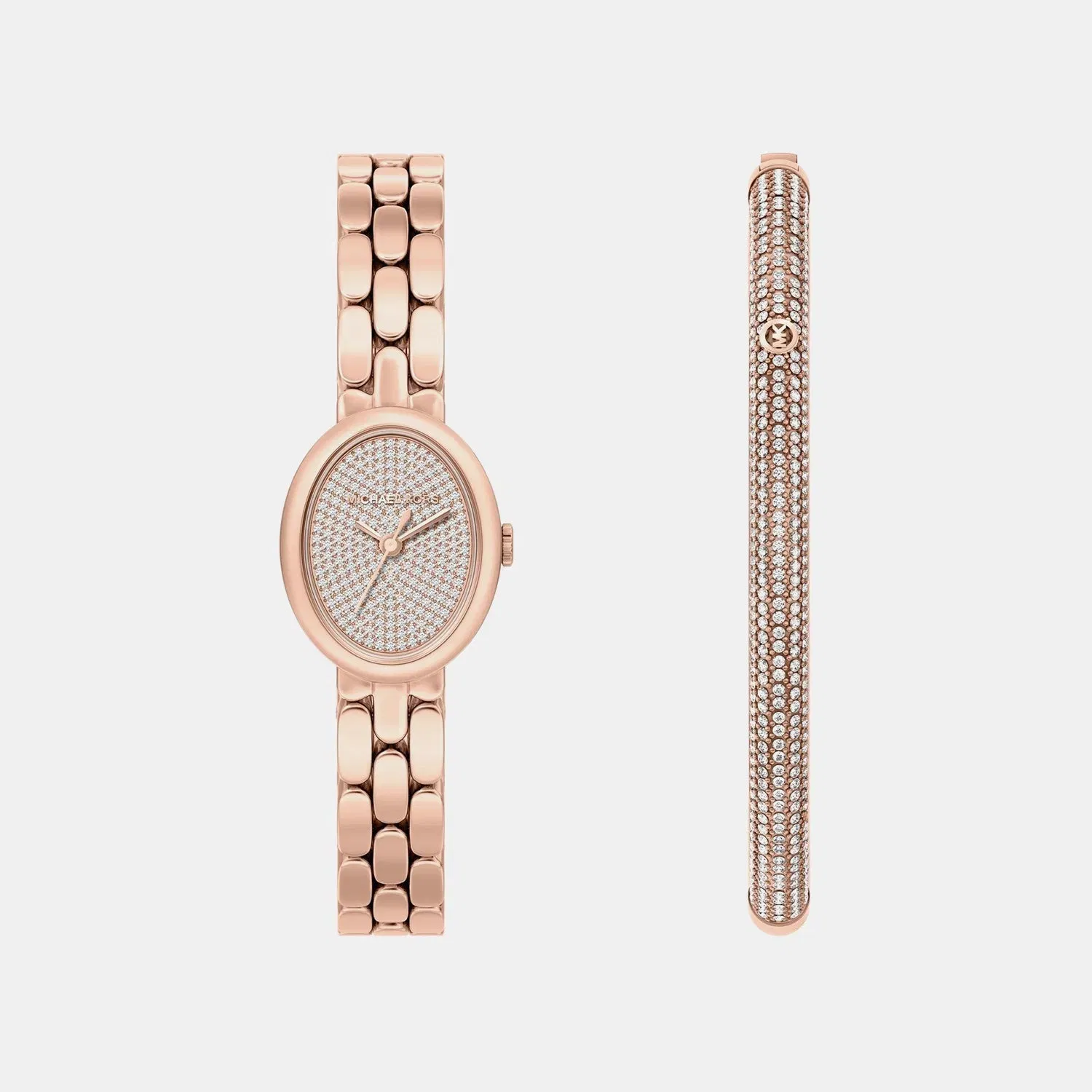 Michael Kors Maude Women Quartz Silver Dial Analog Stainless Steel Watch Mk7598Set