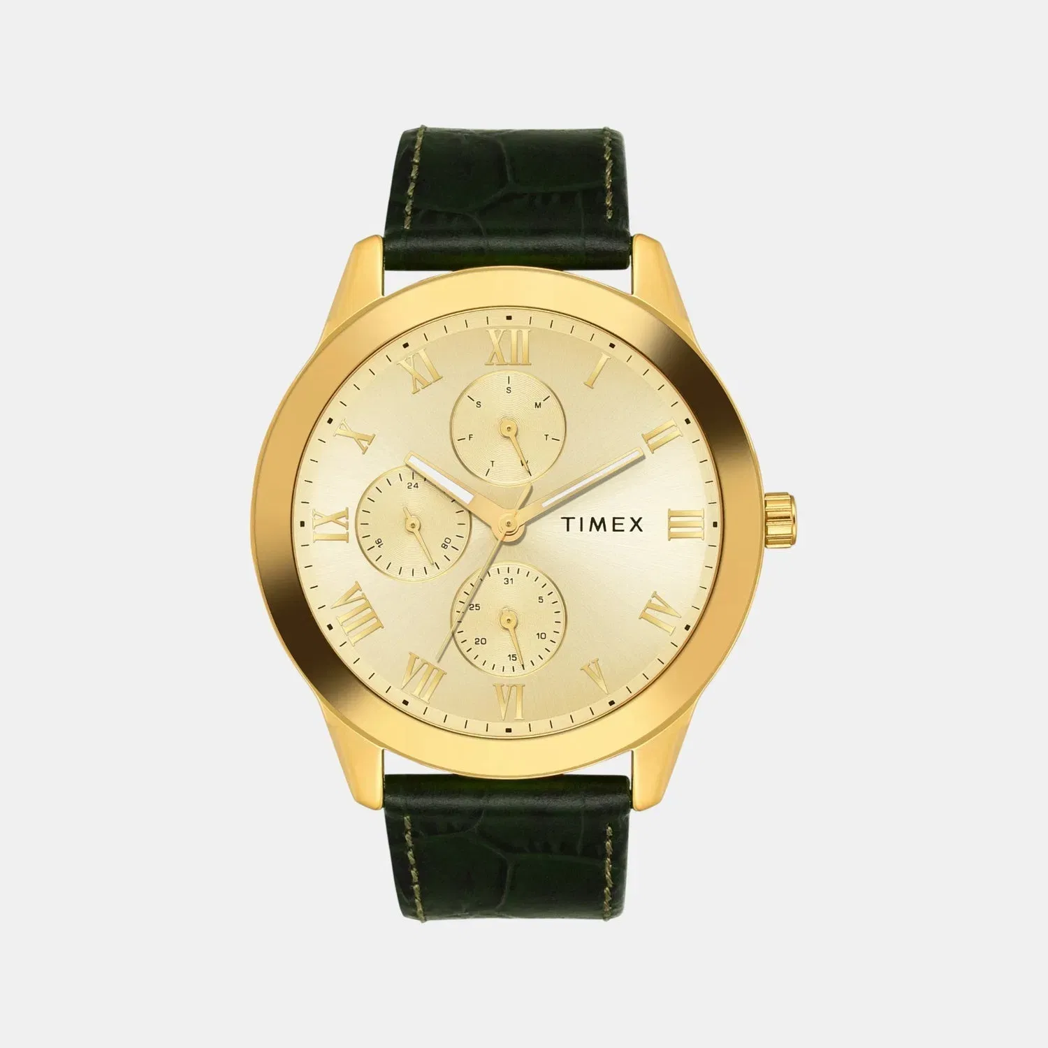 Timex Trendline Men Quartz Dial Multi-Function Leather Watch Tweg18526