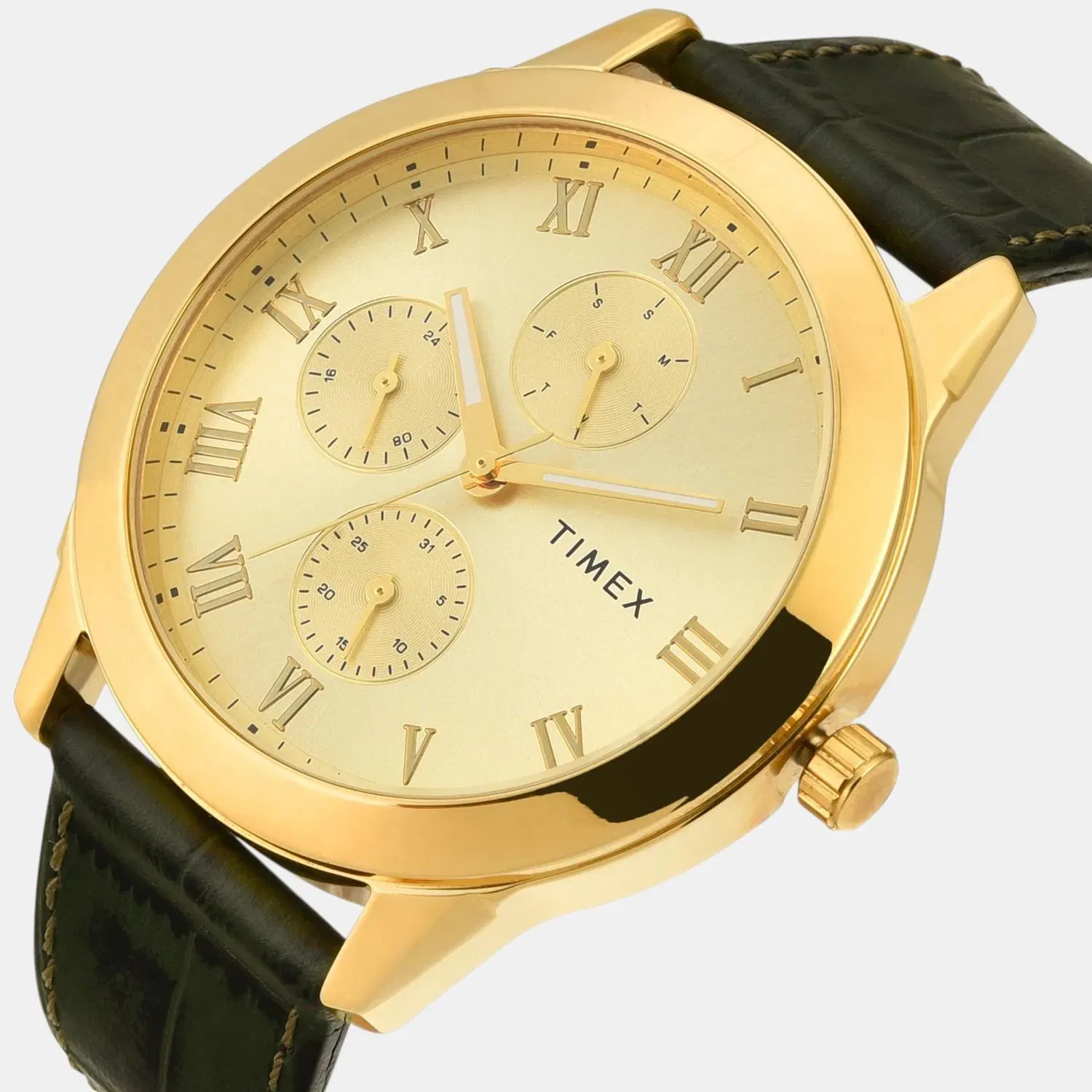 Timex Trendline Men Quartz Dial Multi-Function Leather Watch Tweg18526
