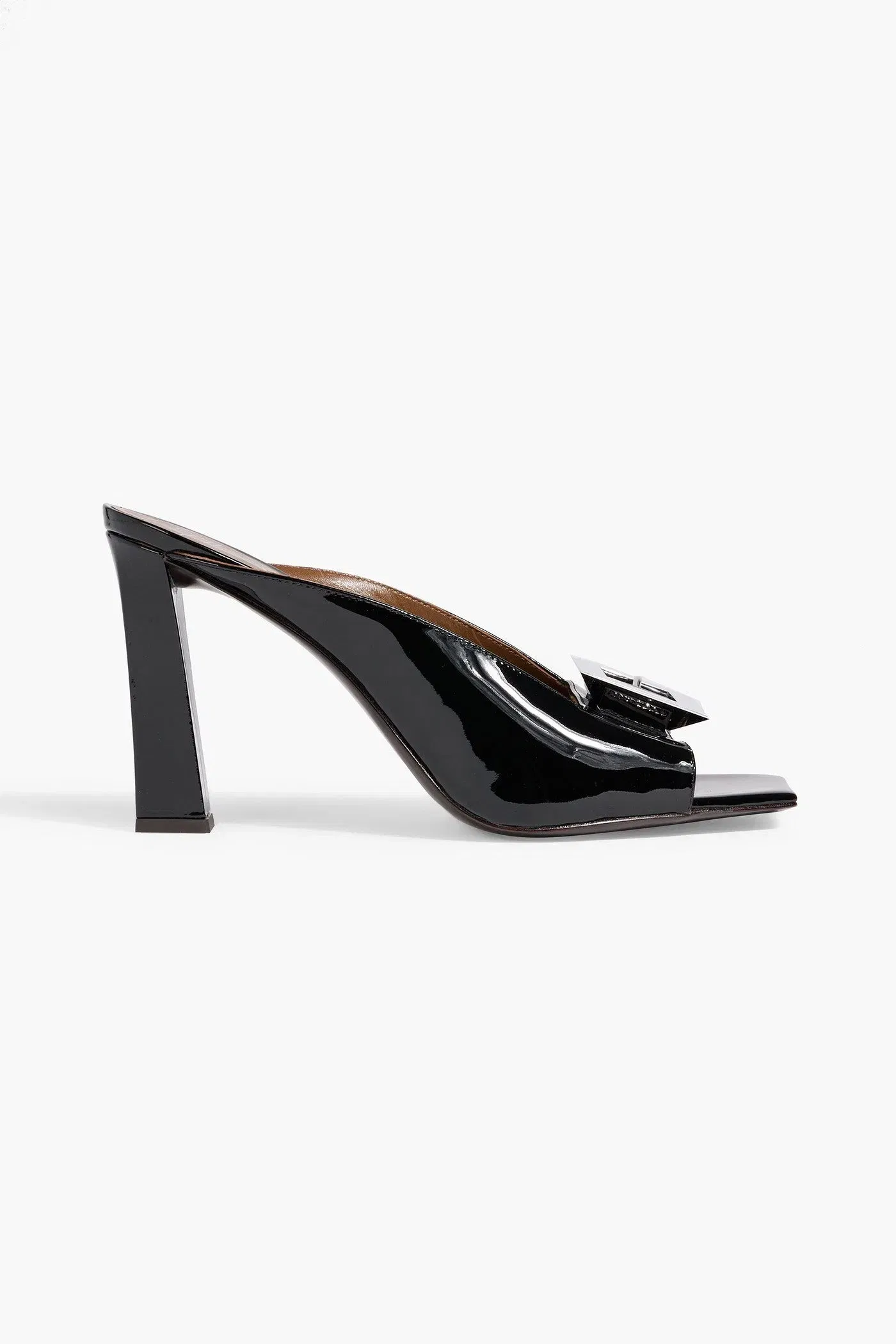 Giuseppe Zanotti Mya 90 Buckled Patent-Leather Mules Black Women's