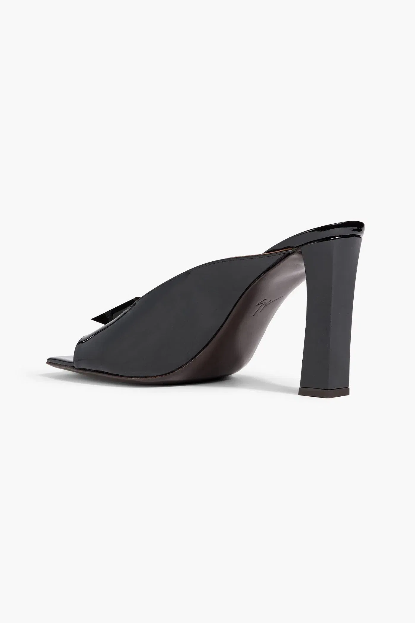 Giuseppe Zanotti Mya 90 Buckled Patent-Leather Mules Black Women's