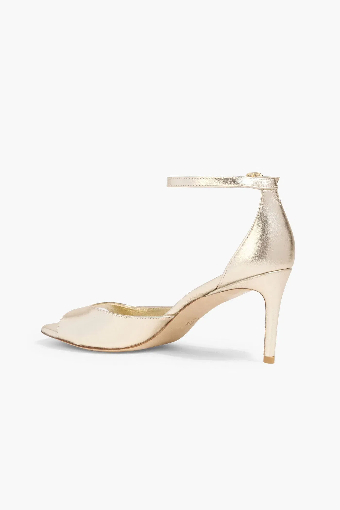 Stuart Weitzman Metallic Leather Sandals Platinum Women's