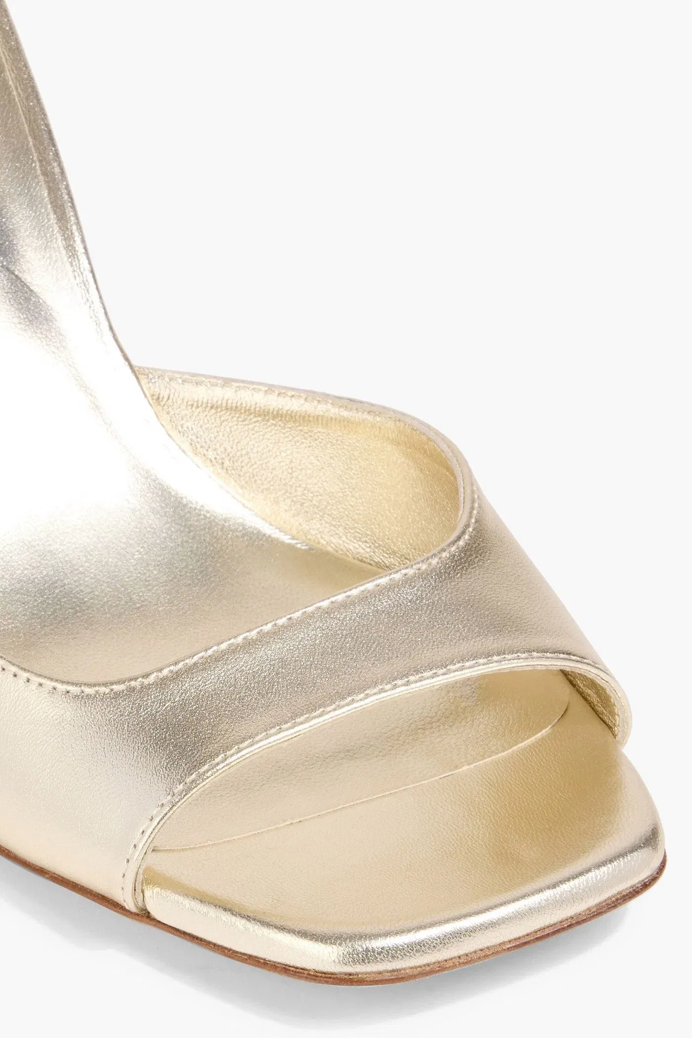 Stuart Weitzman Metallic Leather Sandals Platinum Women's