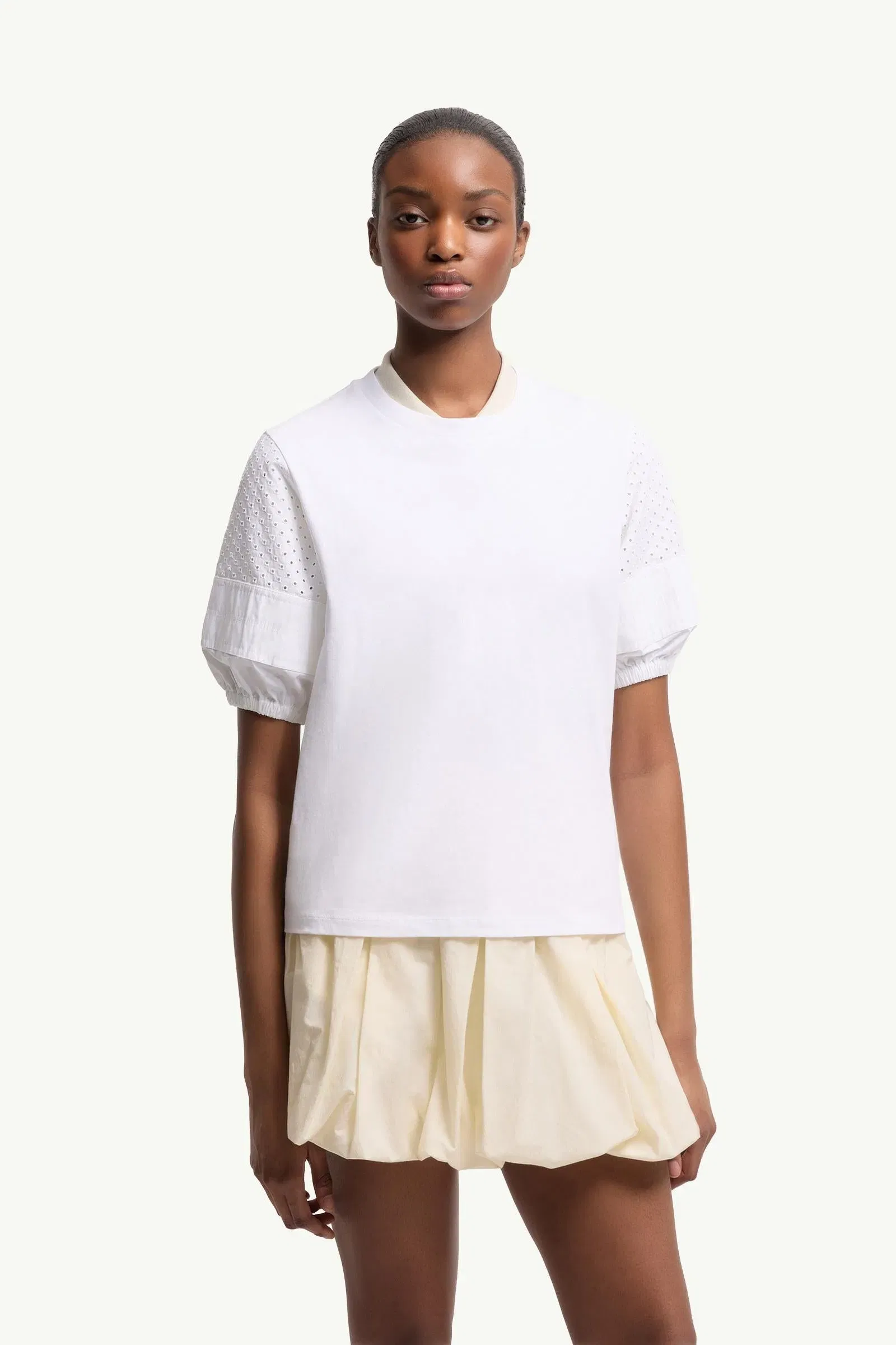 Moncler Cotton Jersey San Gallo T-Shirt White White
