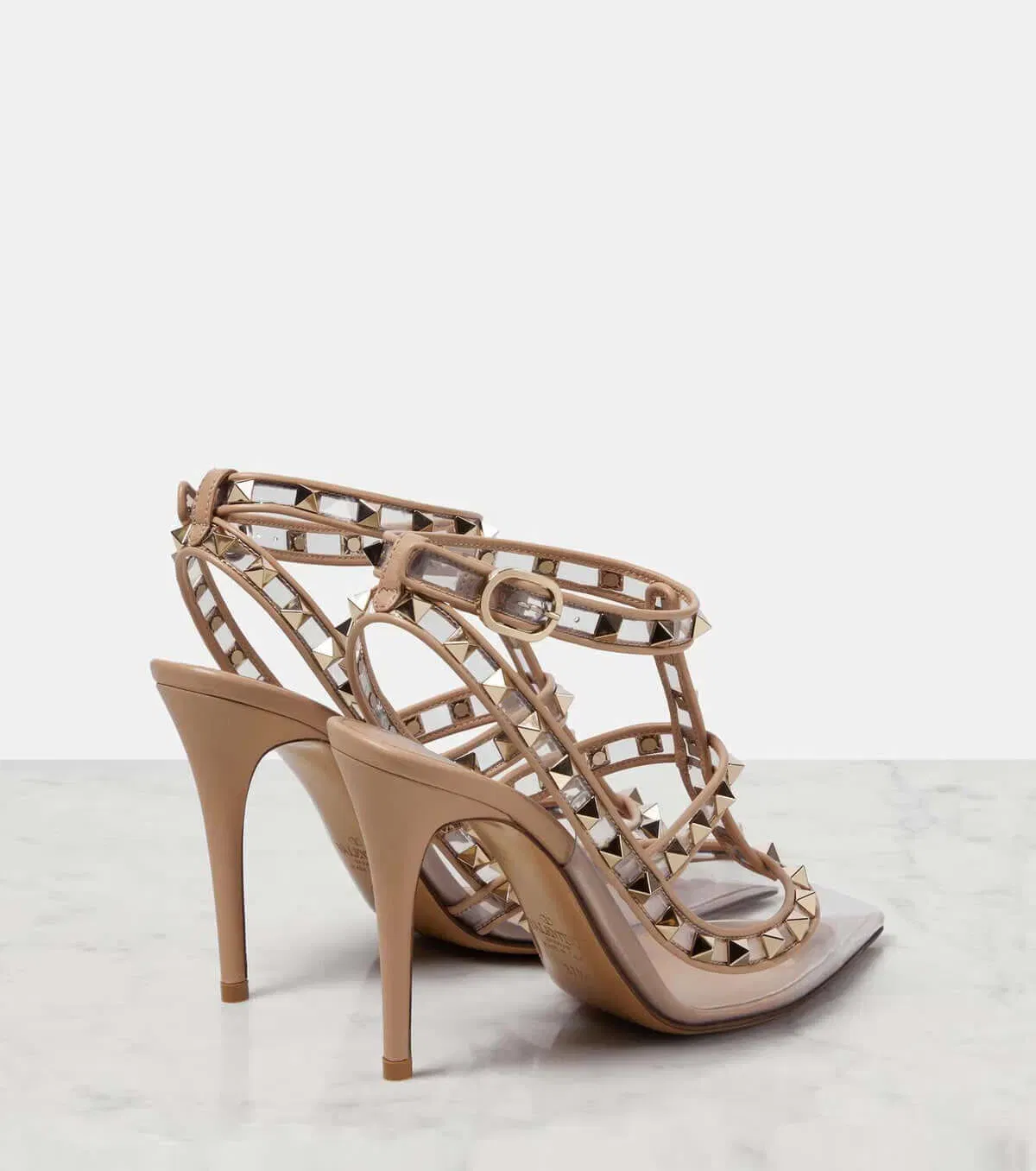 Valentino Garavani Rockstud leather and PVC pumps