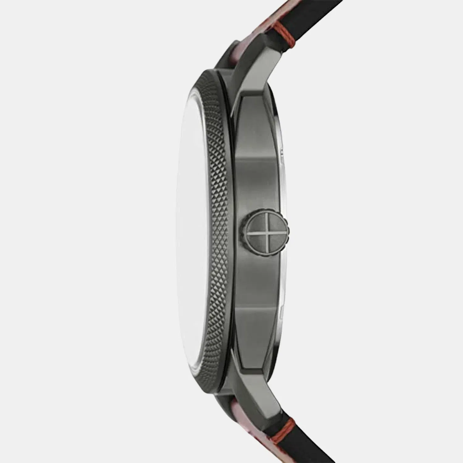 Fossil Machine Men Quartz Grey Dial Analog Leather Watch Fs5900