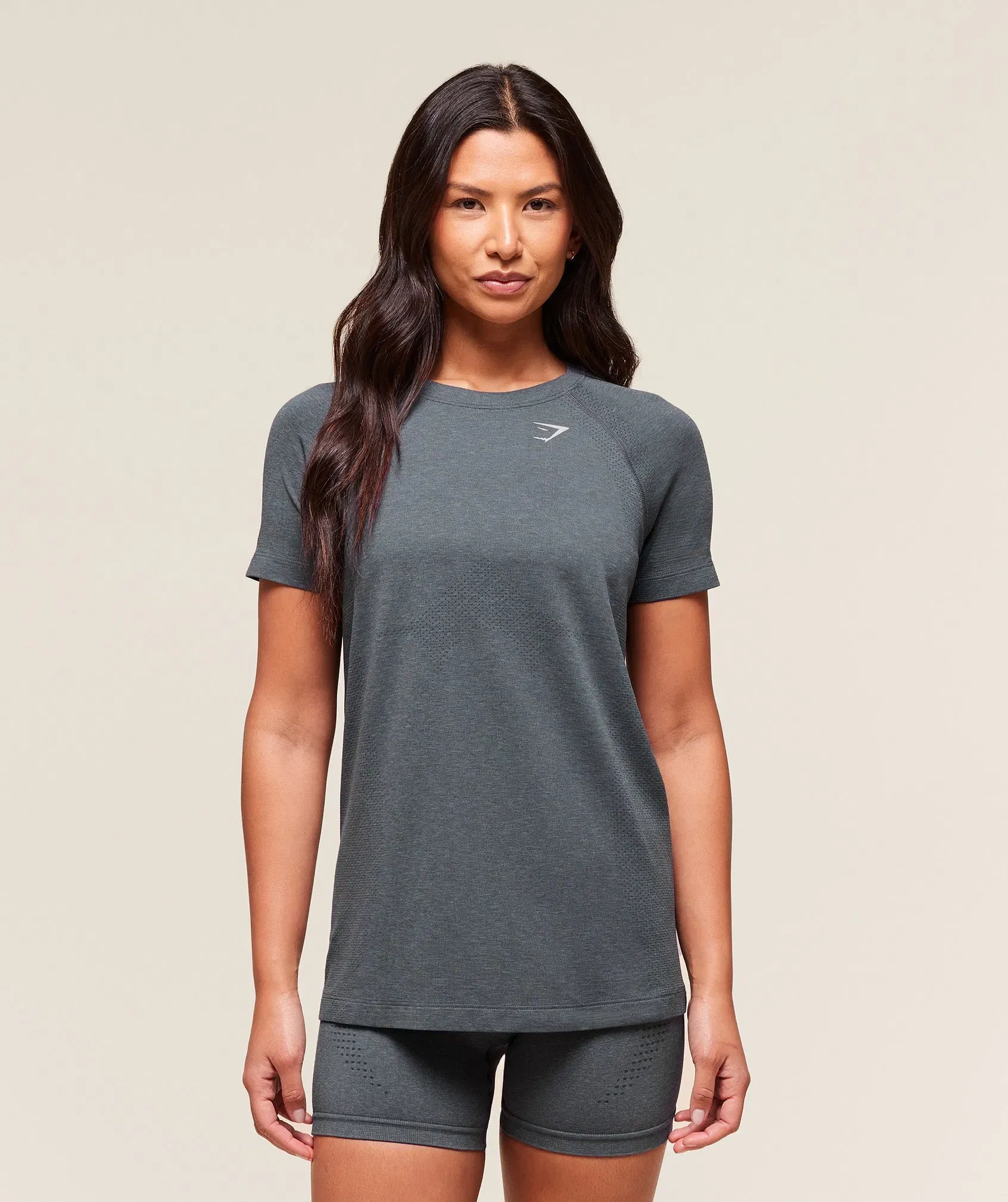 Women's Gymshark Vital Seamless 2.0 Light T-Shirt Strong Grey