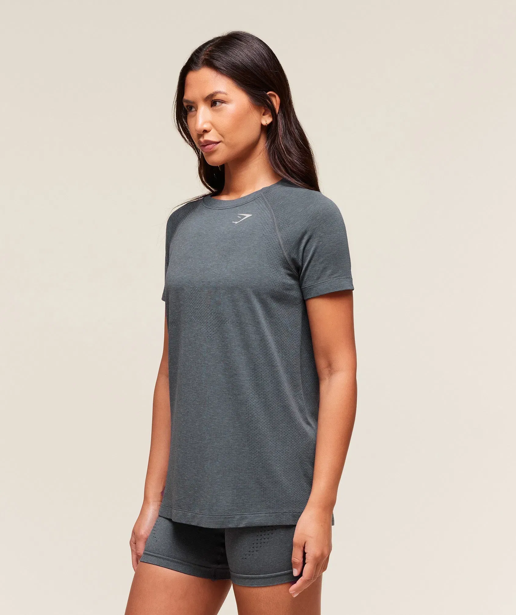 Women's Gymshark Vital Seamless 2.0 Light T-Shirt Strong Grey