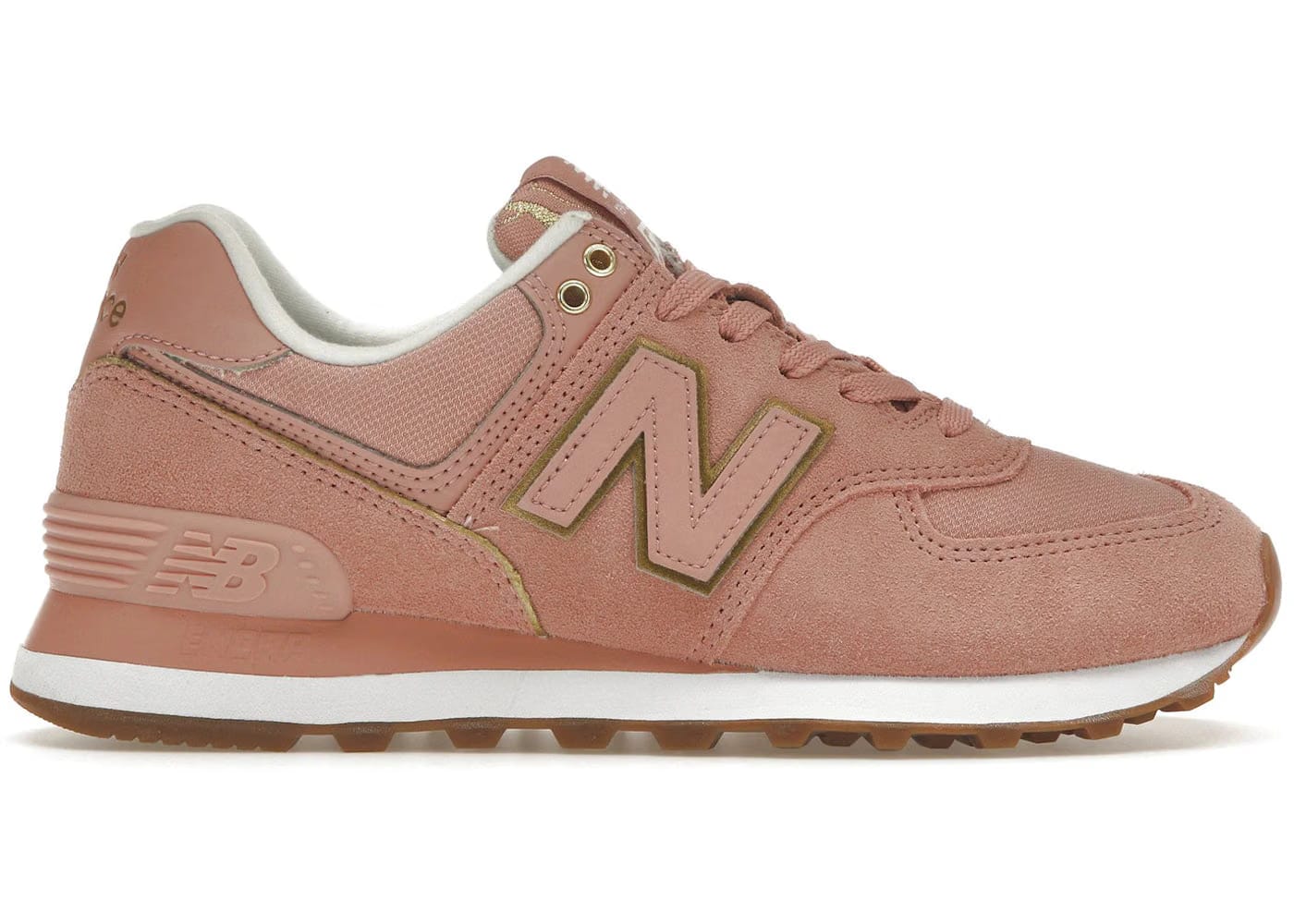 New Balance 574 Pink Gold Womens