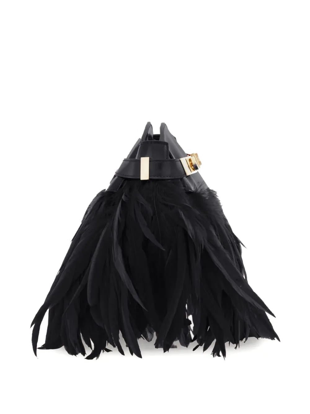 Hug feather-trimmed cross body bag