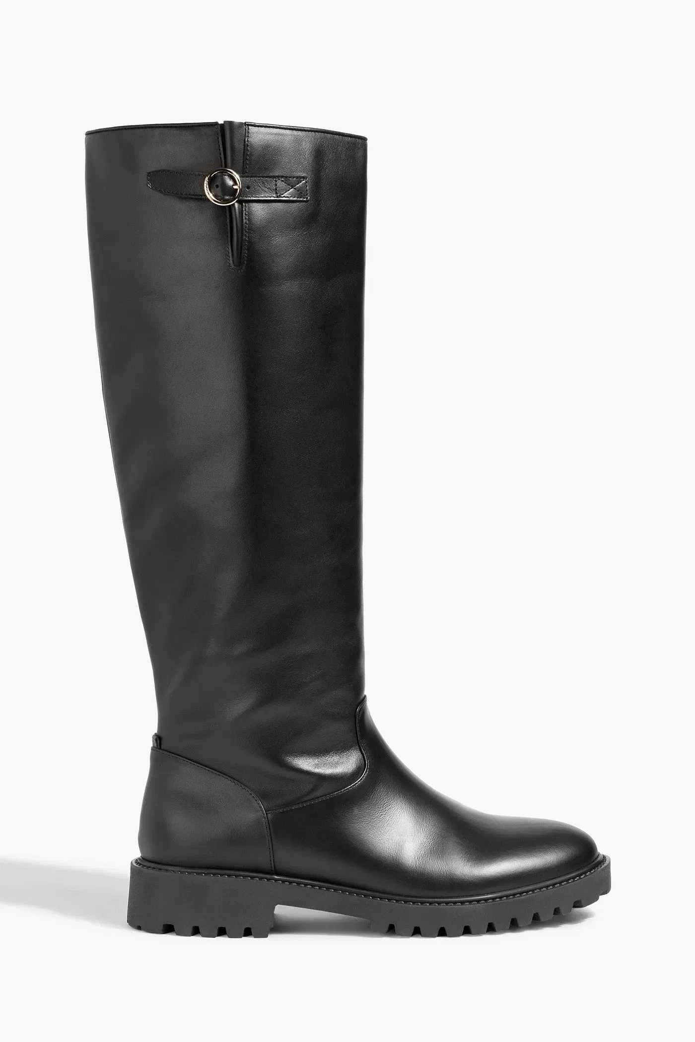 Bally Dakota Leather Knee Boots Black Women's