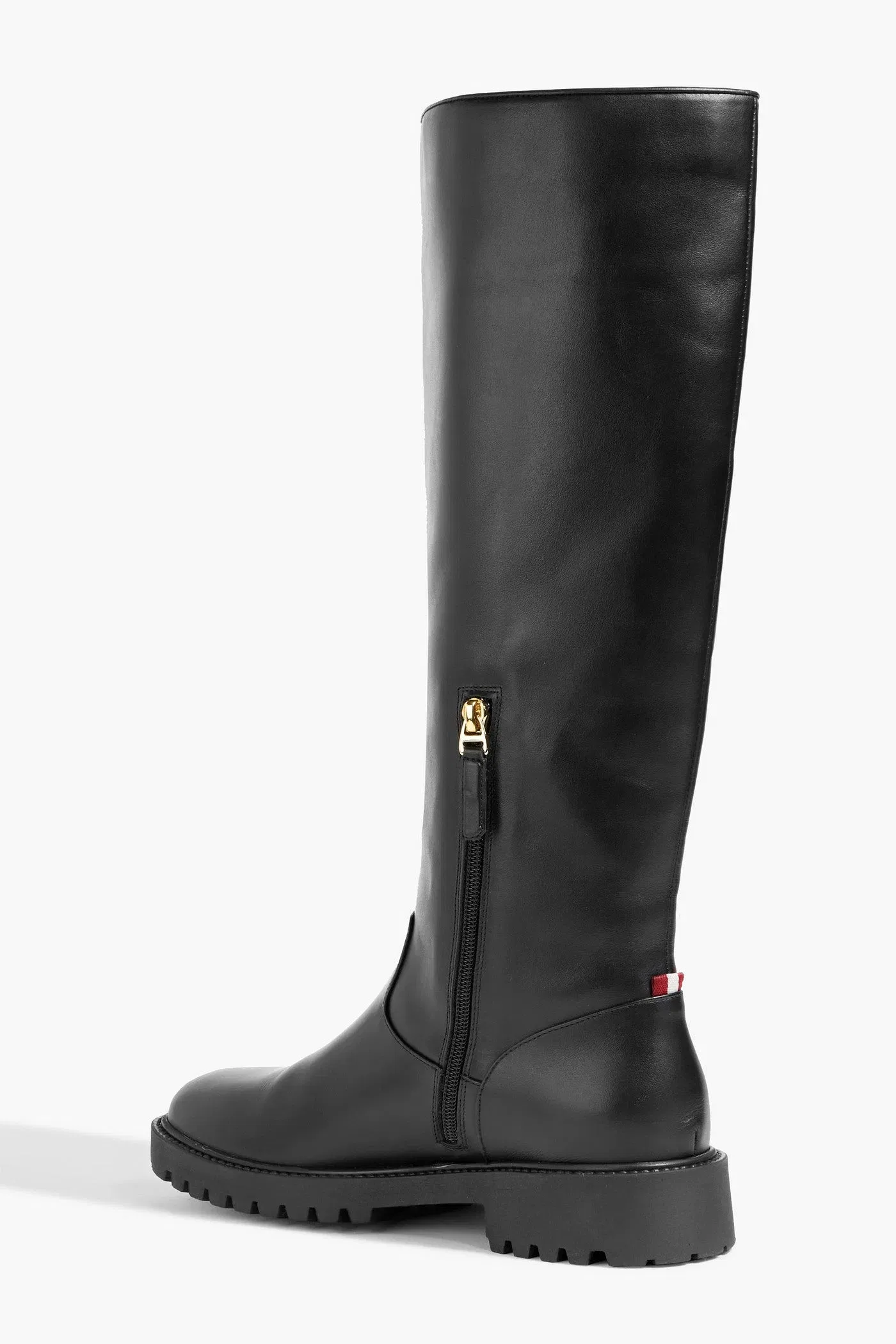 Bally Dakota Leather Knee Boots Black Women's