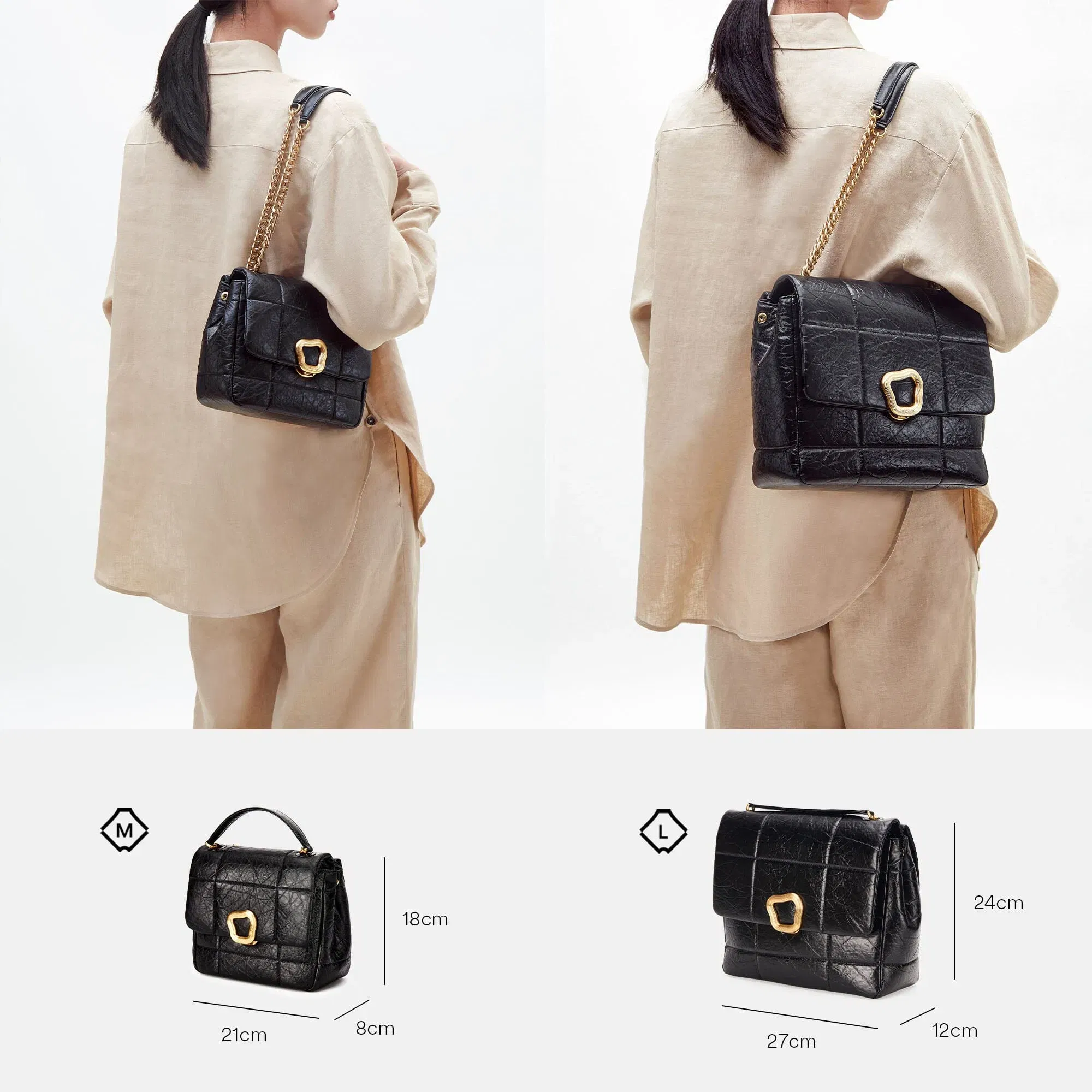 Songmont Medium Chocolate Bag Vanilla
