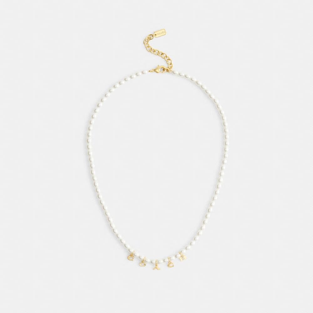 Coach Charms Pearl Necklace
