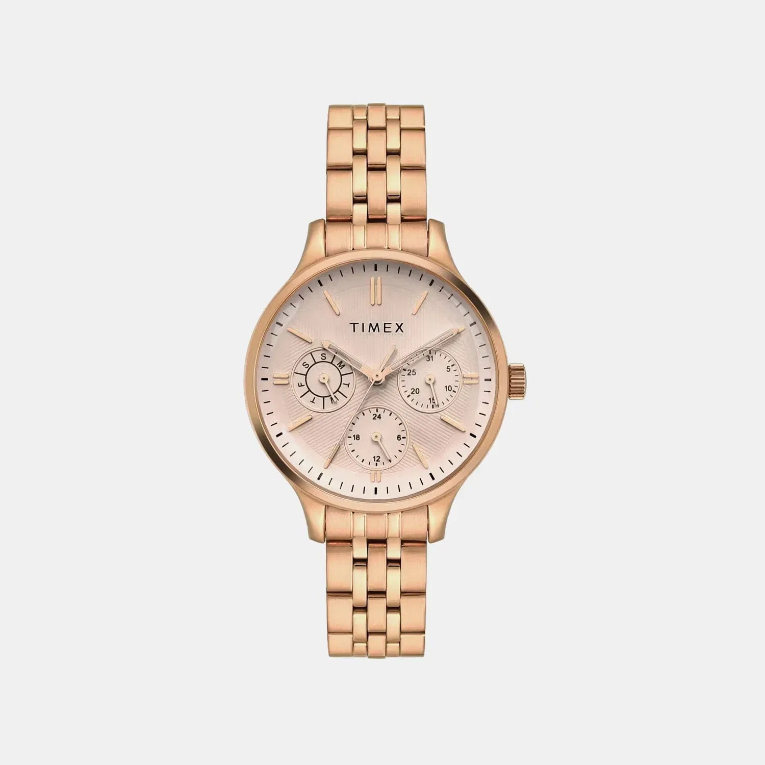 Timex Trendline Women Quartz Dial Multi-Function Stainless Steel Watch Twel14835