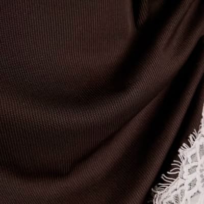 Brown Sleeveless Lace Trim Cami Top