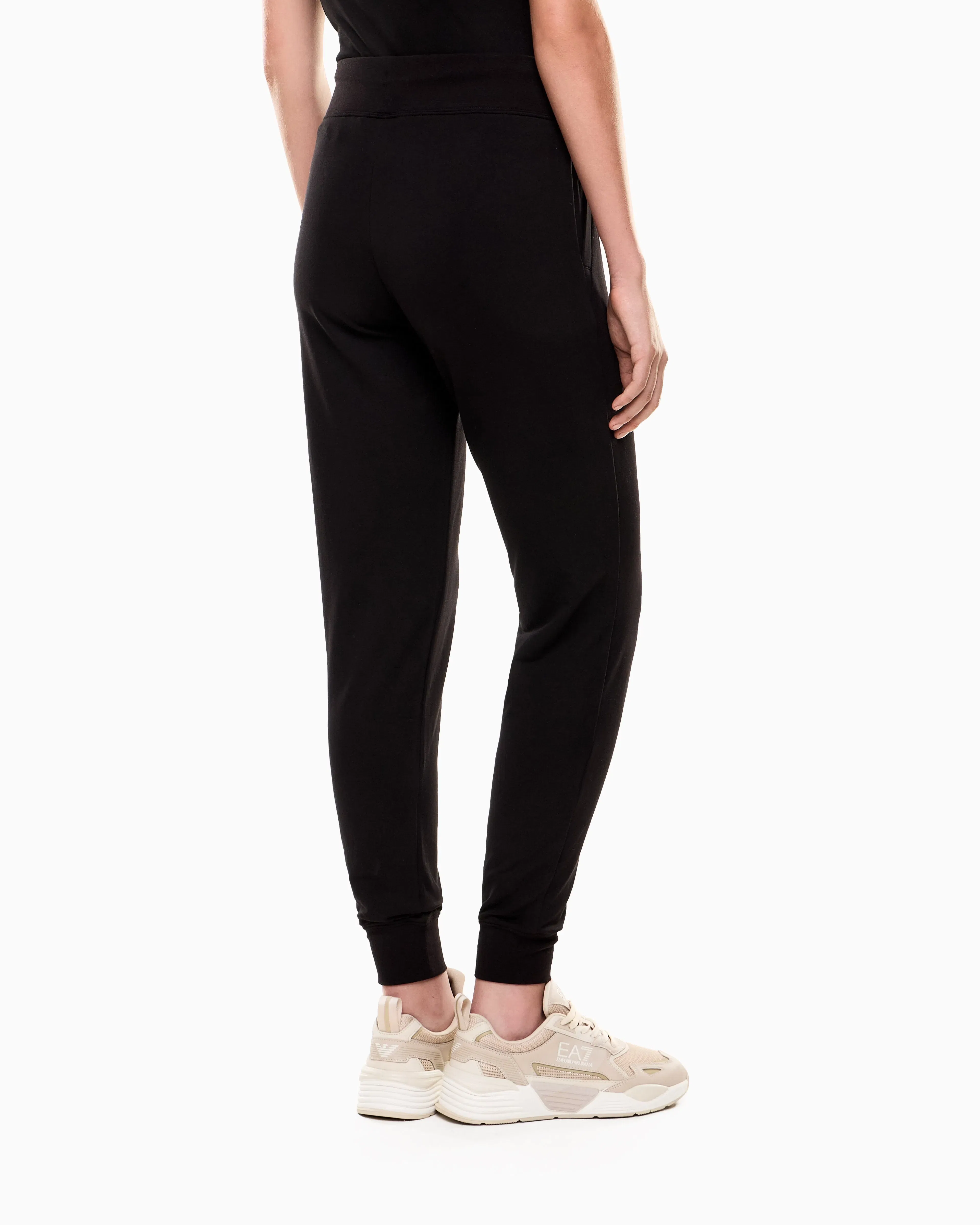 EA7 Cotton stretch joggers with an elastic waist Core Lady