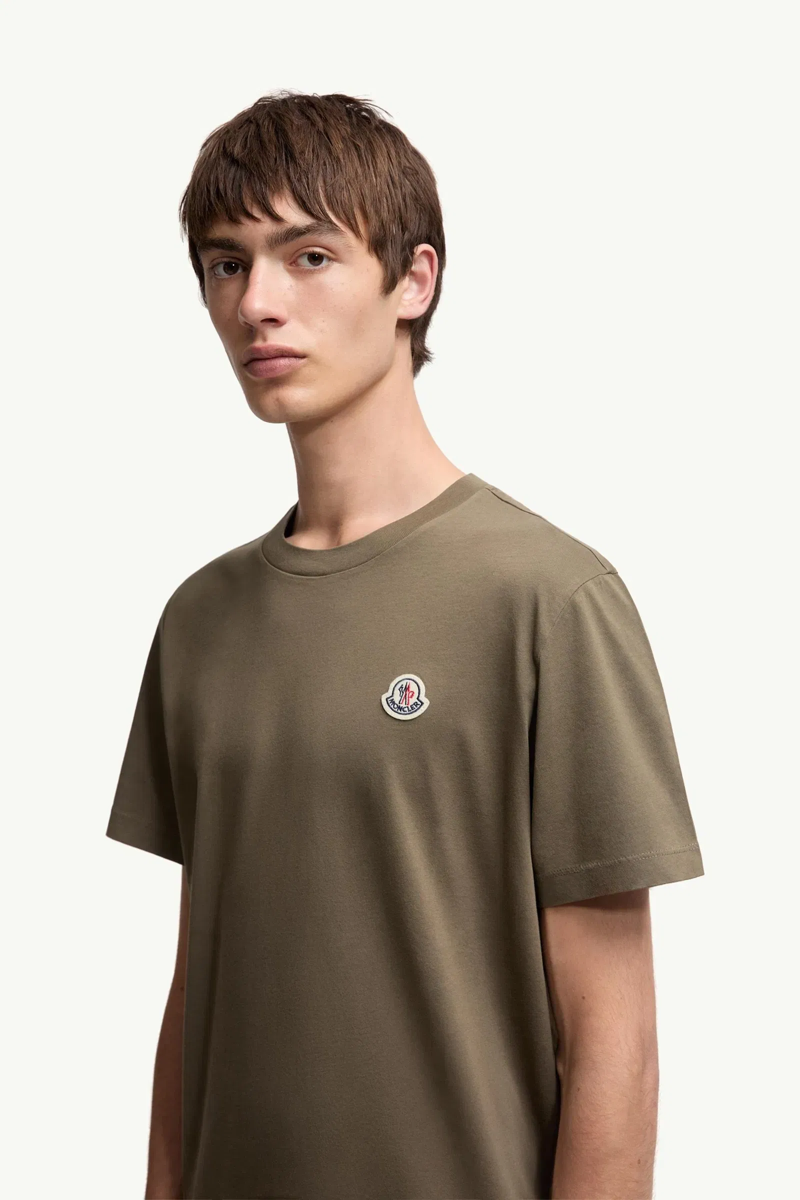 Moncler Logo Patch Cotton T-Shirt (Pack Of Three) Black & White & Olive Green Black & White & Olive Green