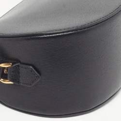 Alaia Le Demi-Coeur Black Leather Shoulder Bag