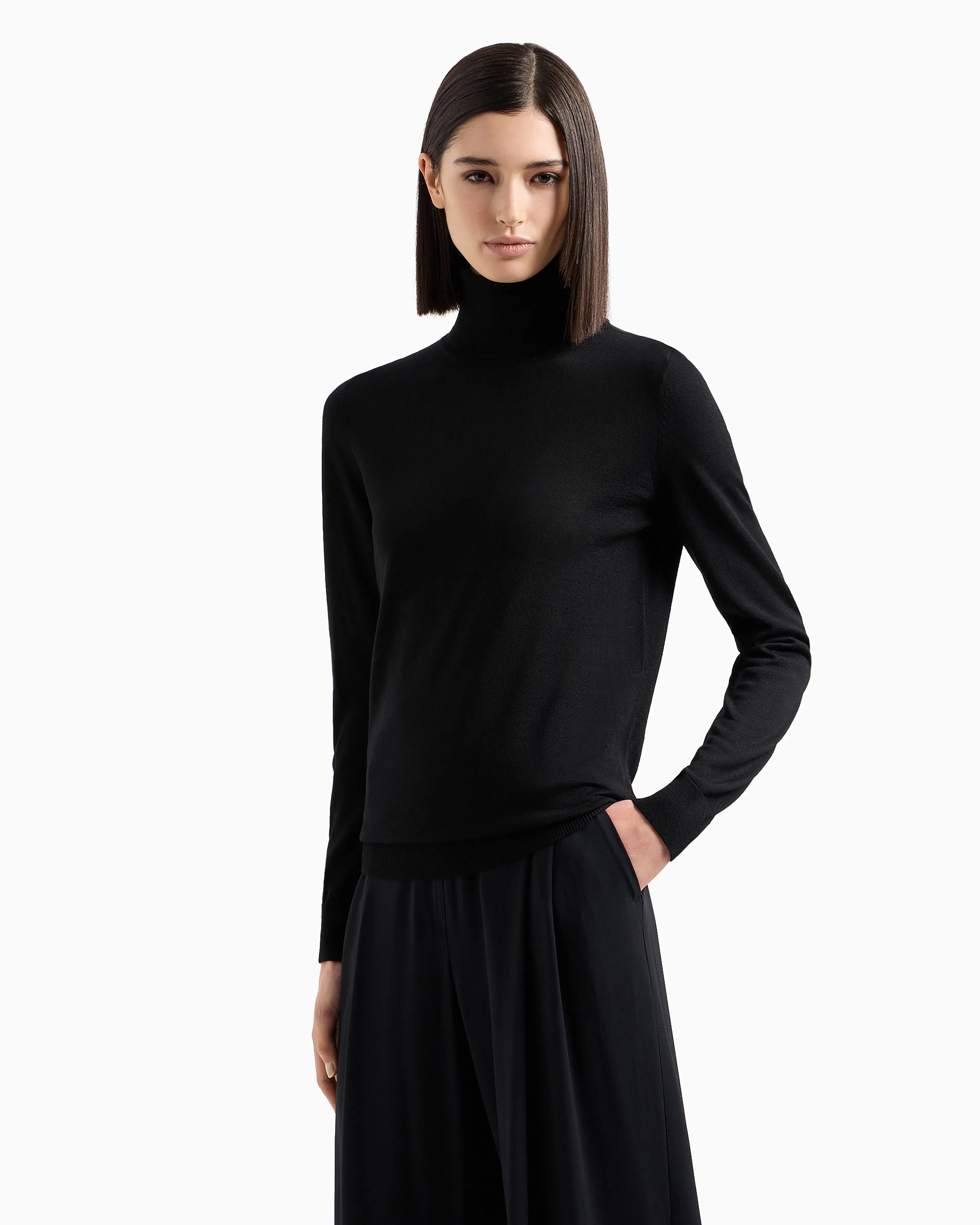 Emporio Armani Pure virgin-wool rollneck