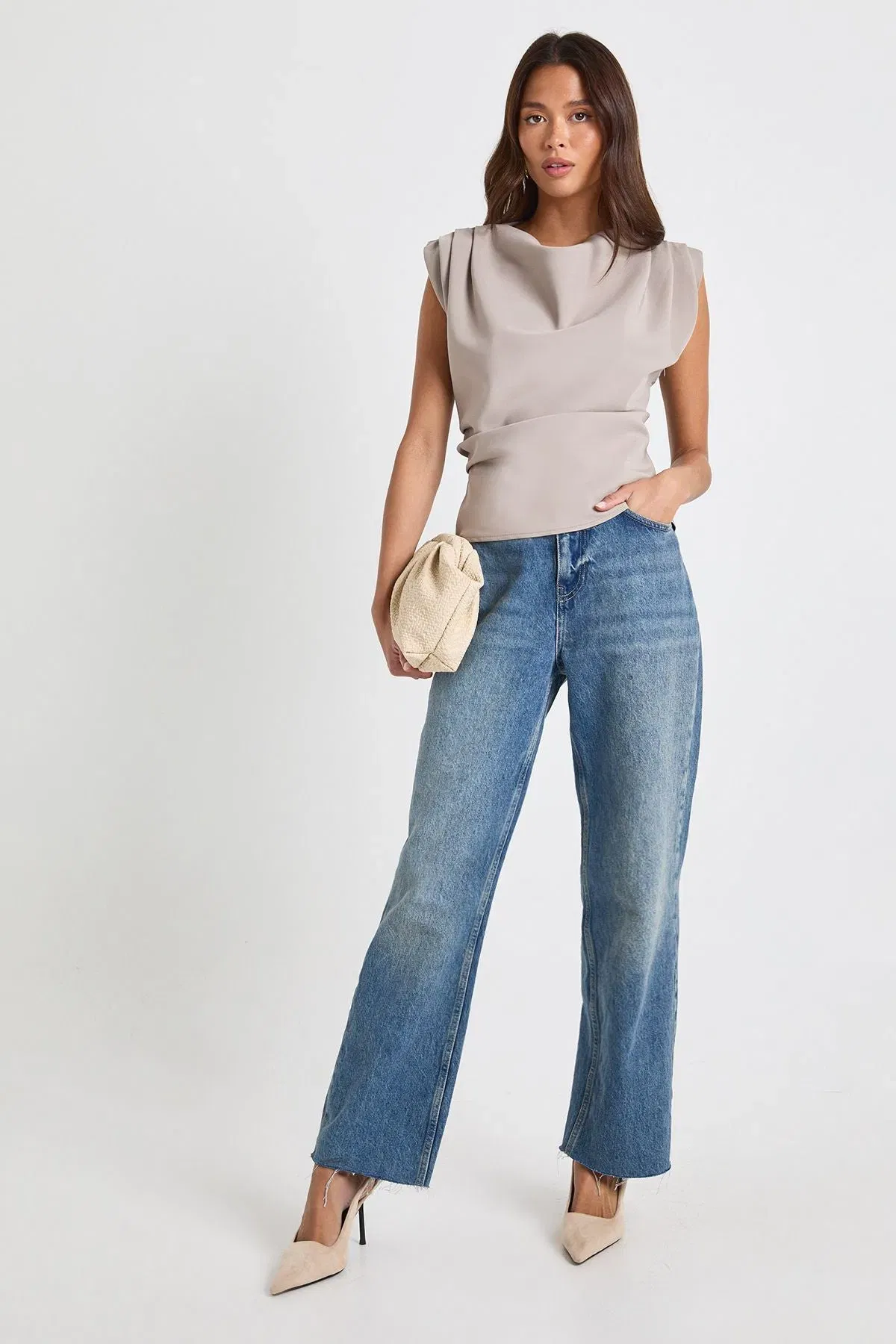 Ruched Pleat Detail Blouse