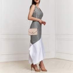 Prada Beige Saffiano Leather Flap Shoulder Bag