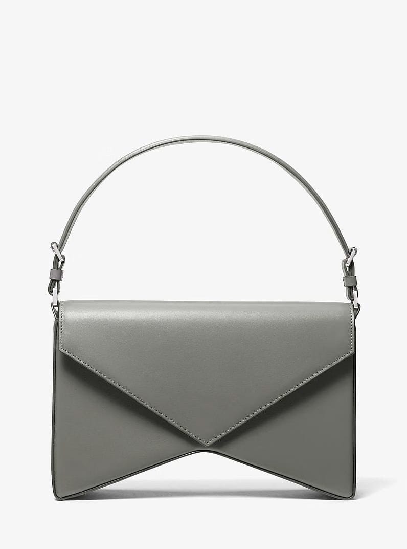 Michael Kors Manhatta Large Leather Bag Pewter