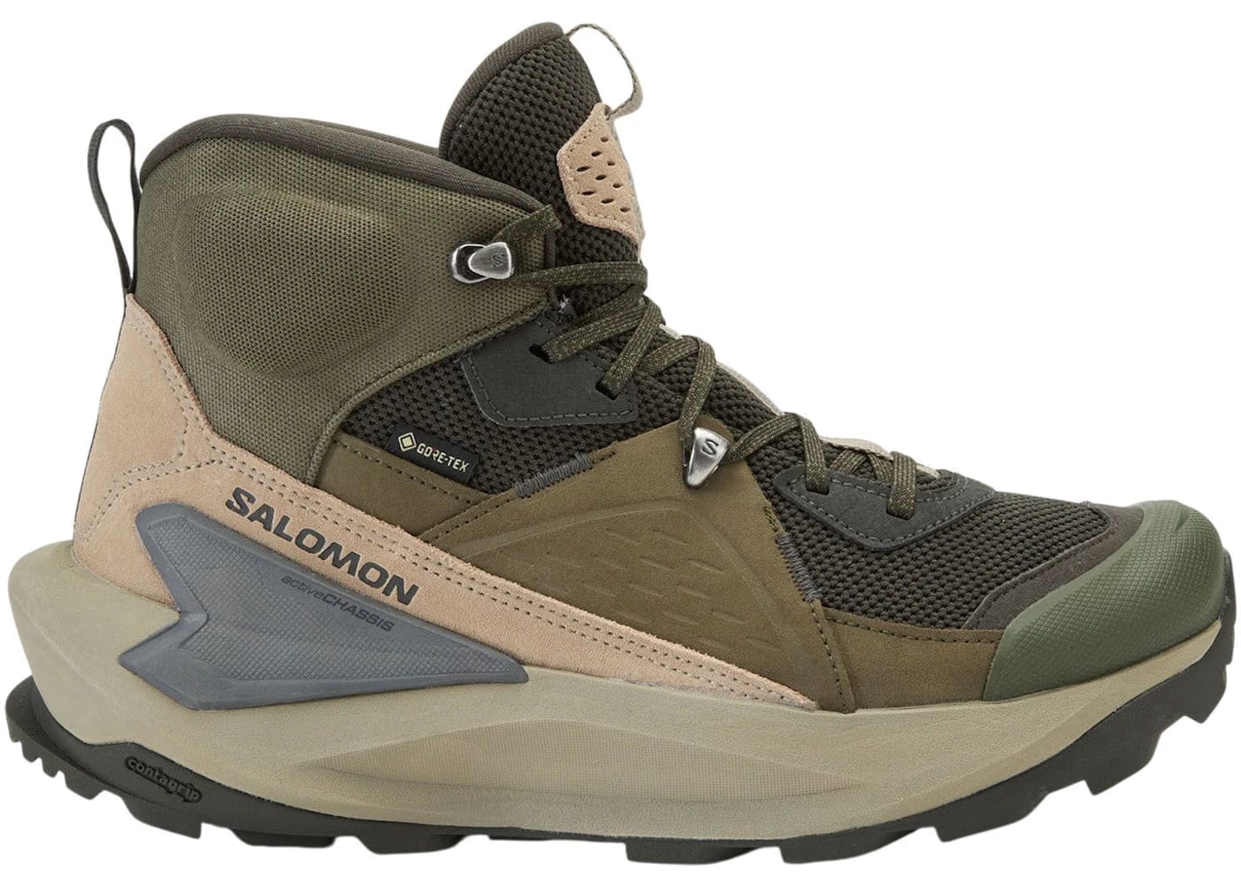 Salomon Elixir Mid Gore-Tex Peat Vintage Khaki Castlerock