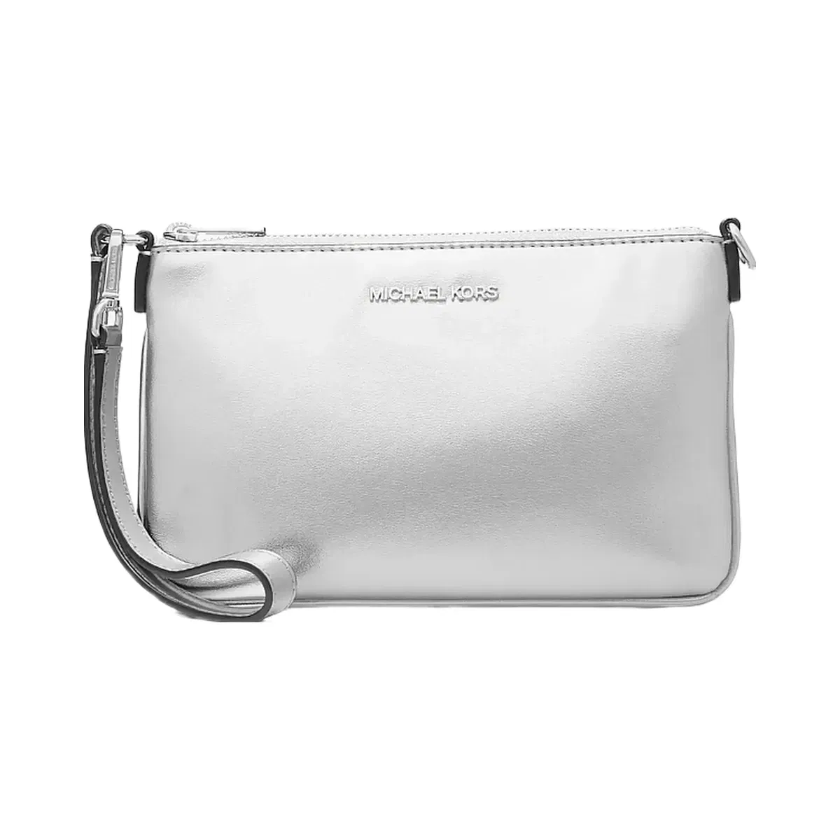 Michael Kors Jet Set Small Metallic Wristlet Silver