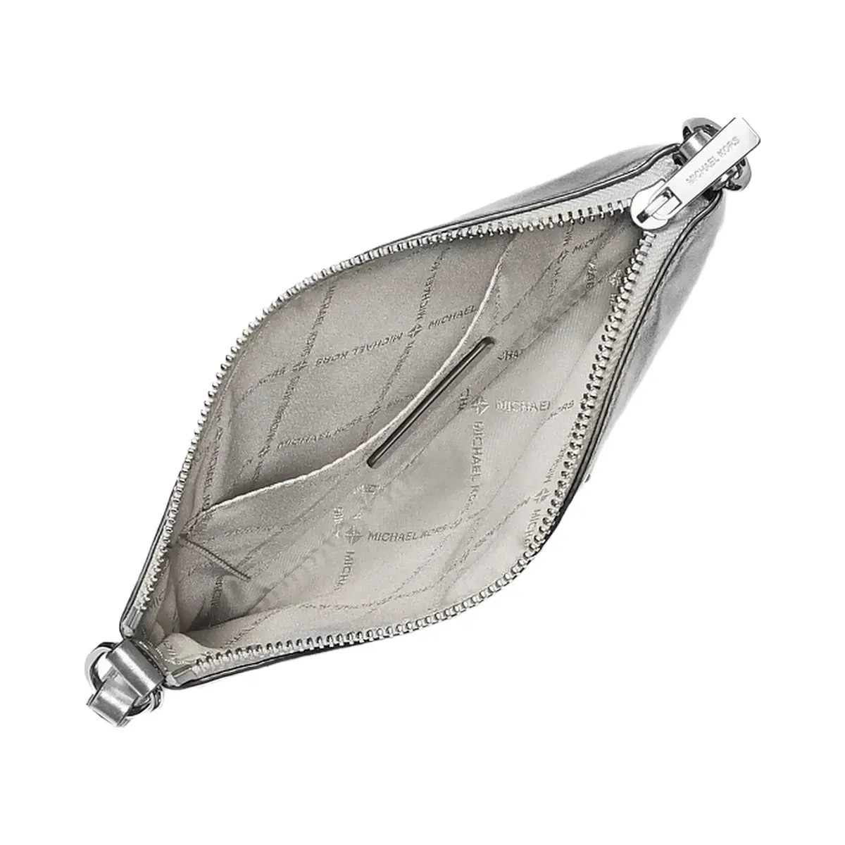 Michael Kors Jet Set Small Metallic Wristlet Silver