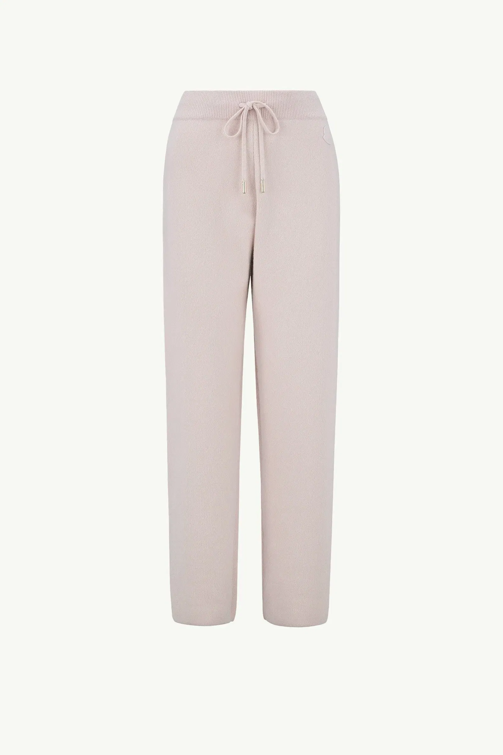 Moncler Wool & Cashmere Blend Cropped Jogging Pants Light Pink Light Pink