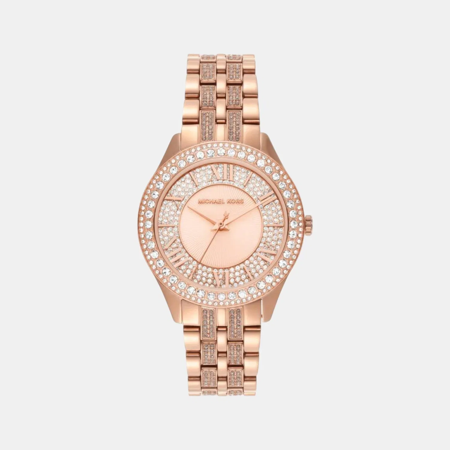 Michael Kors Harlowe Women Quartz Rose Gold Dial Analog Stainless Steel Watch Mk4710