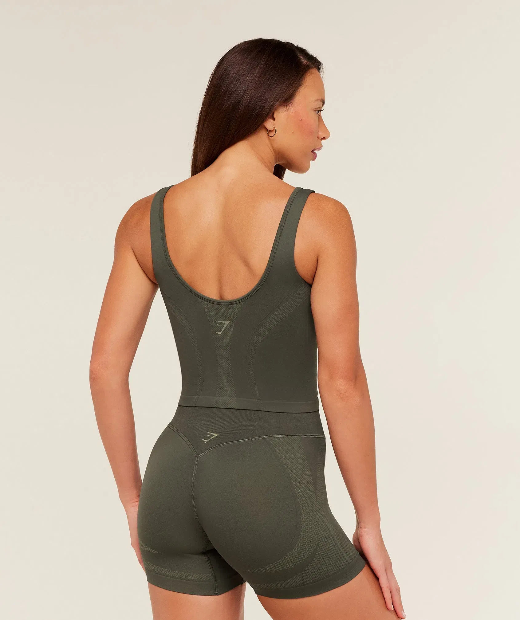 Gymshark Weekend Seamless Tank Top -  Strength Green /  Grounded Green