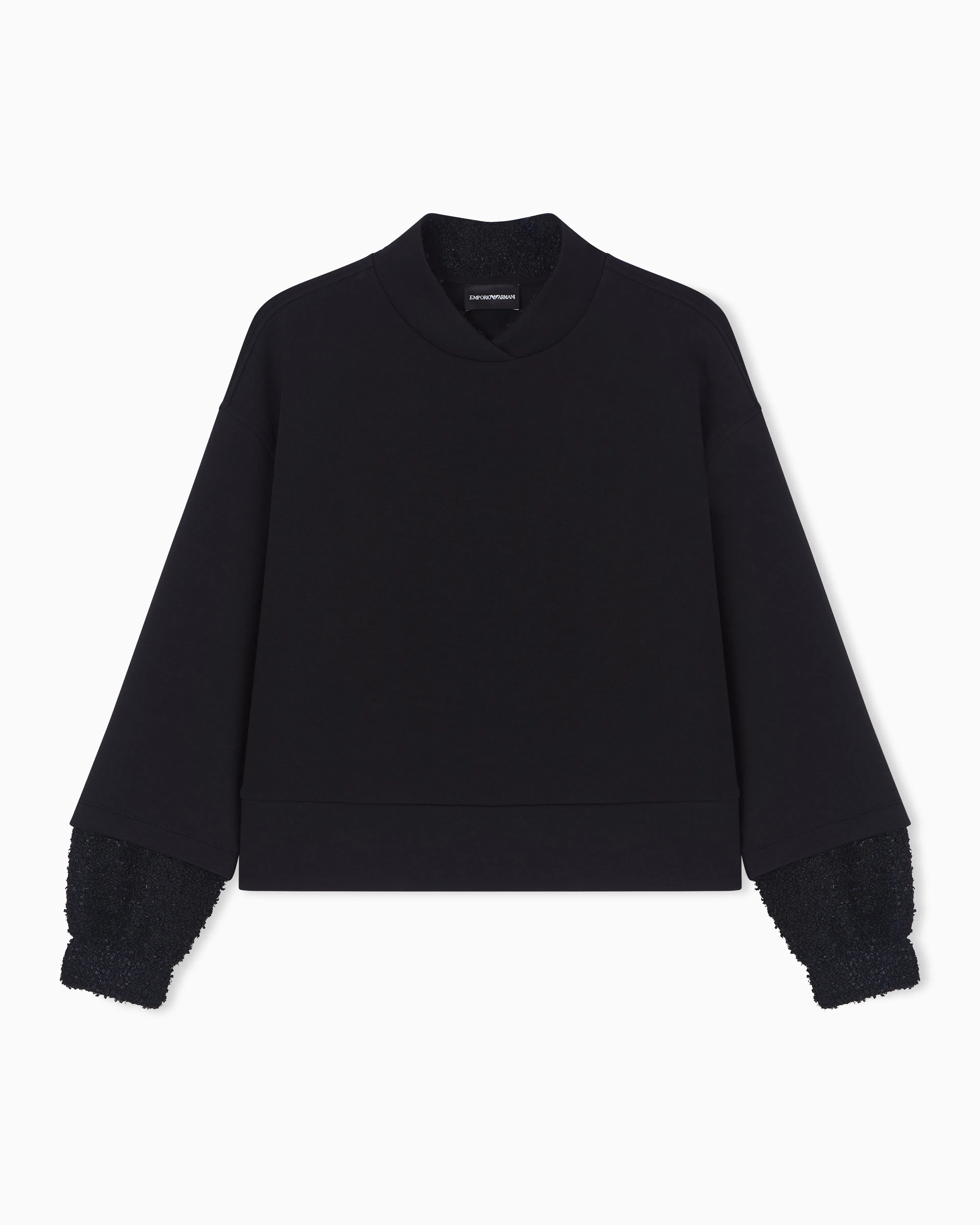 Emporio Armani Lunar New Year double-jersey sweatshirt with tweed details