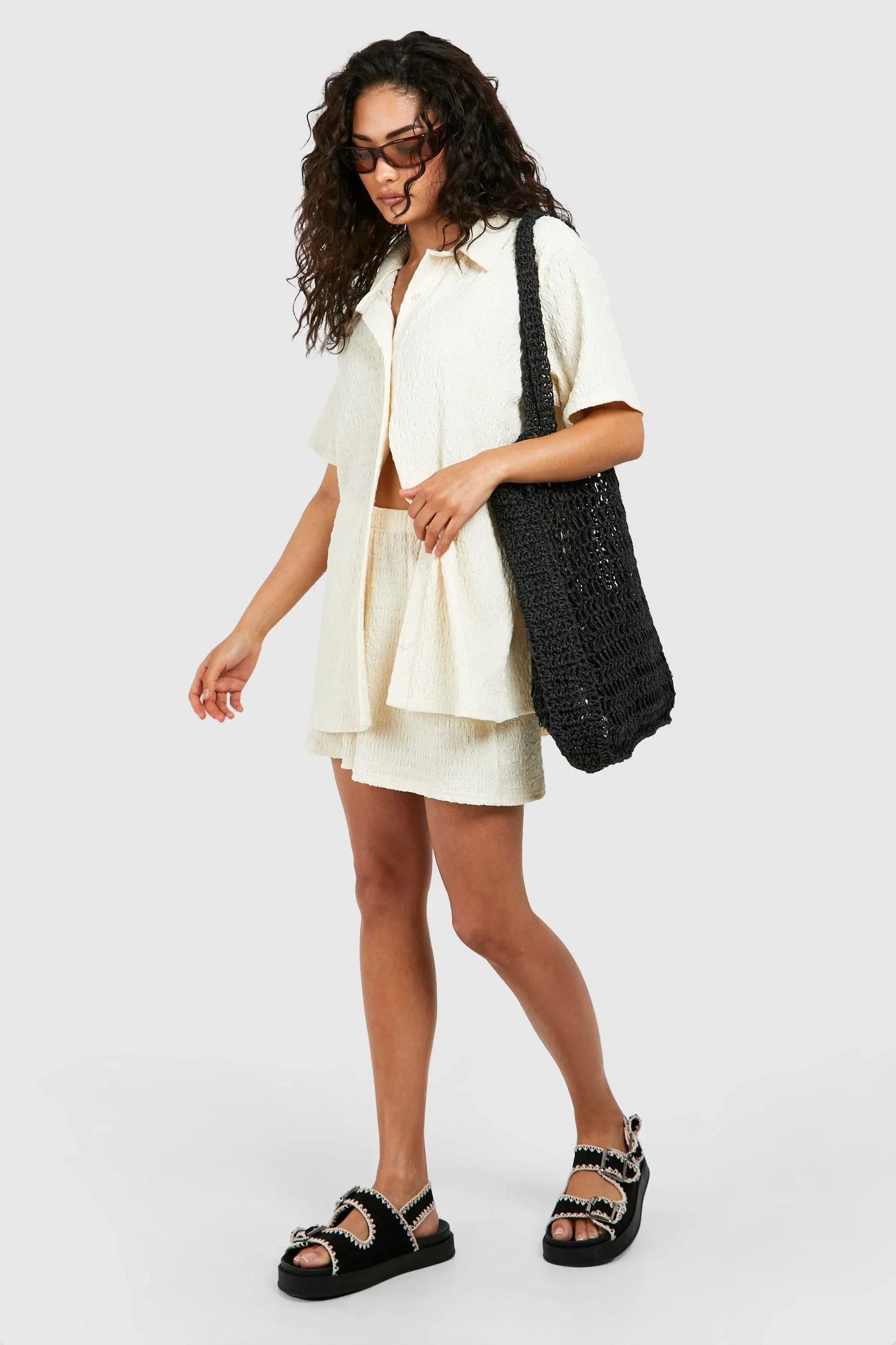 Petite Textured Shorts