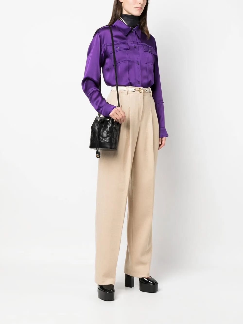 GG matelassé bucket bag