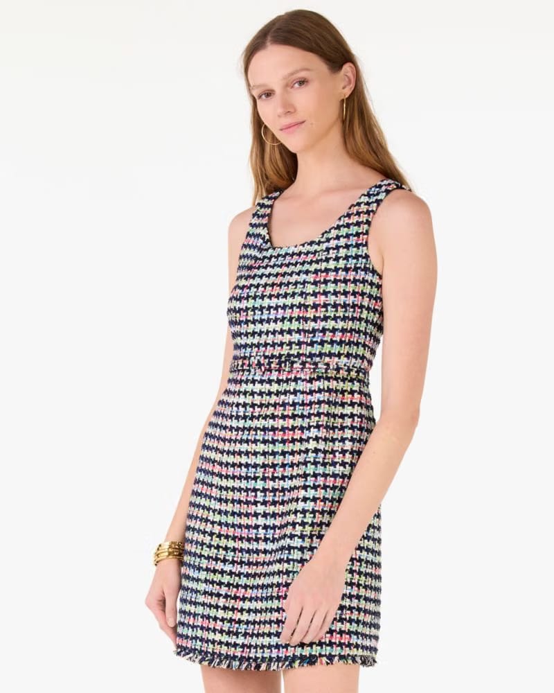 Belted Tweed Dress