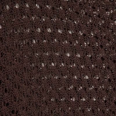 Brown Open Stitch Knitted T-Shirt