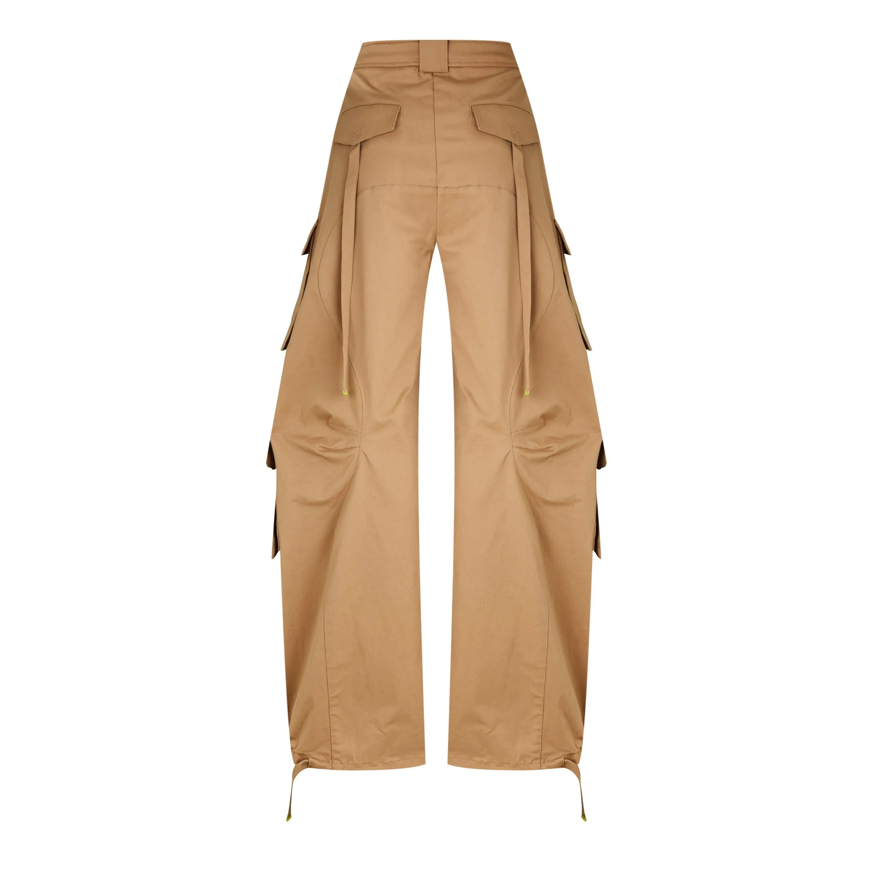 Full Length Mid Rise Gabardine Cargo Trousers