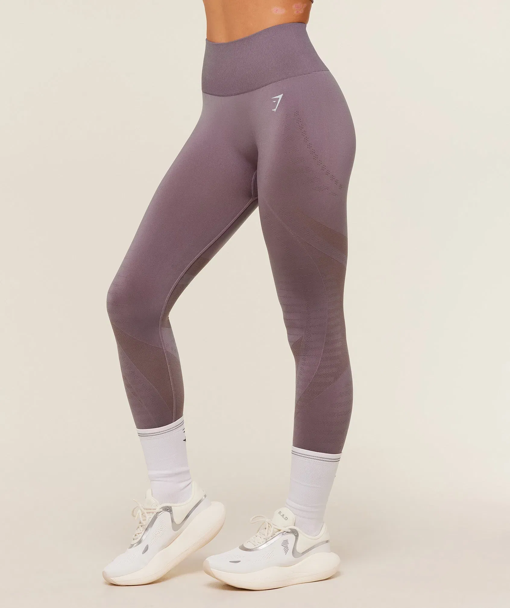 Gymshark Running Seamless Leggings - Dusk Purple/Walnut Mauve