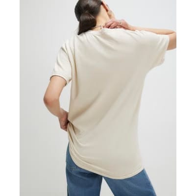 Cream Giddy Up Embroidered T-shirt