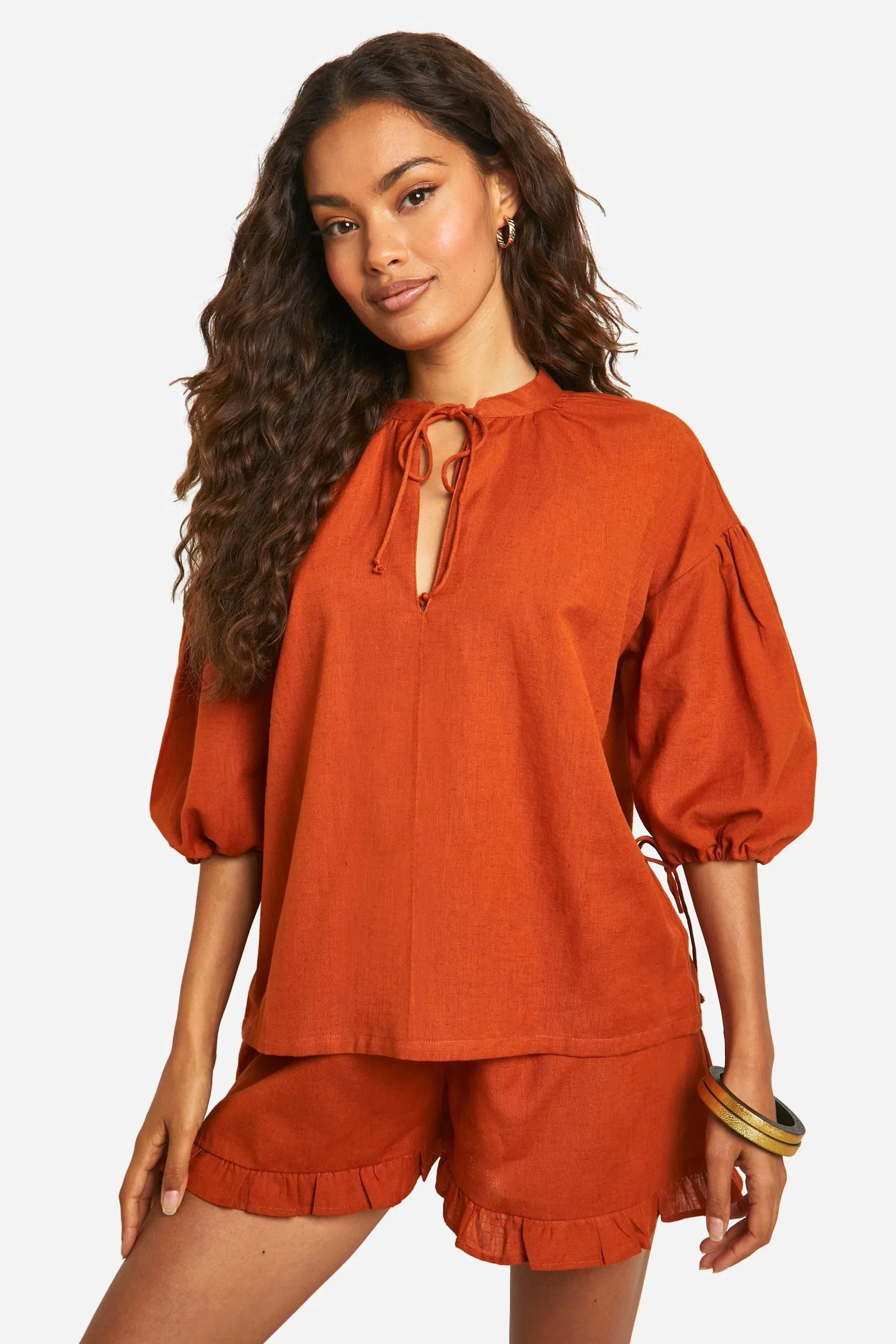 Frill Hem Detail Shorts