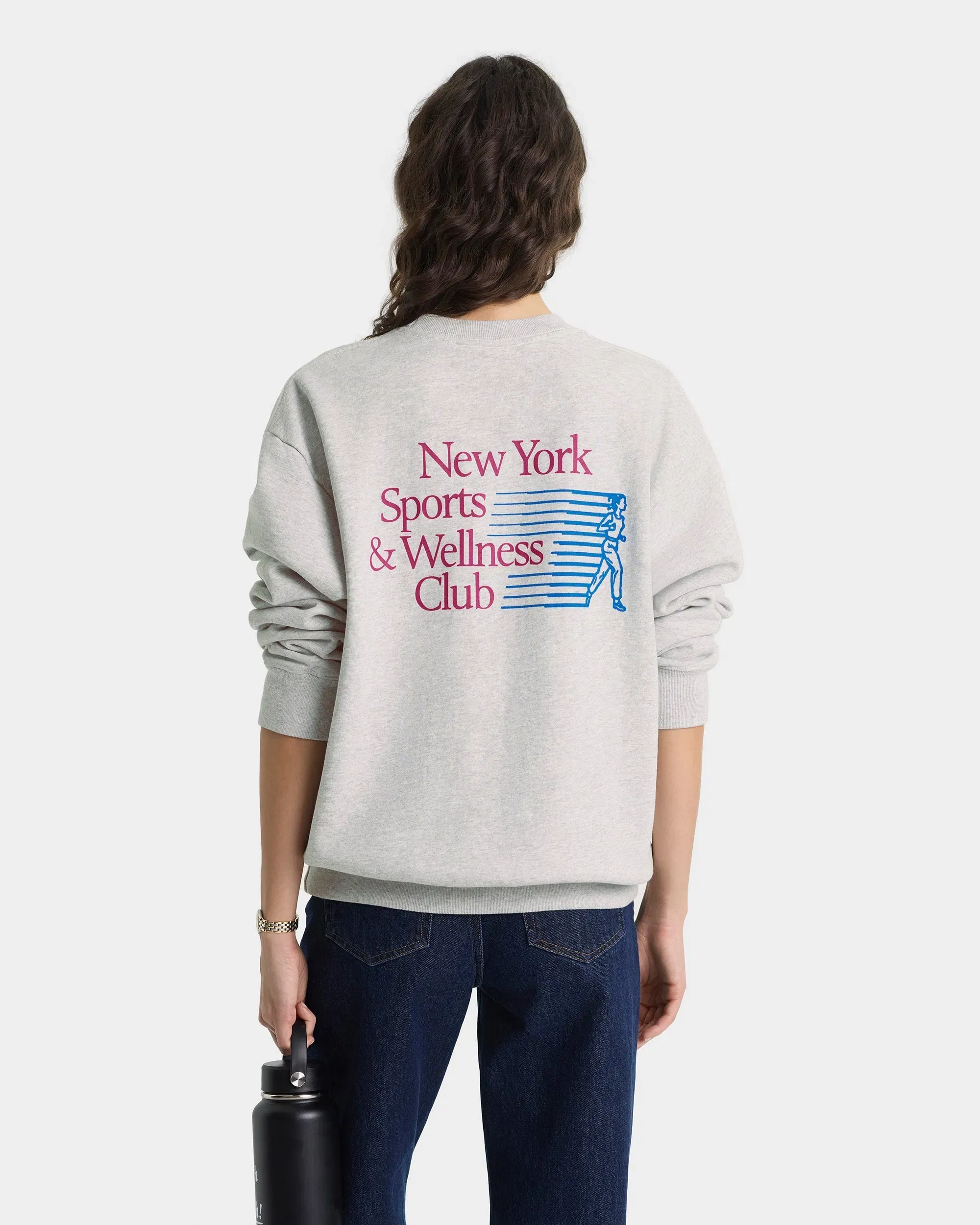 NY Motion Crewneck - Heather Gray/Berry/Azure