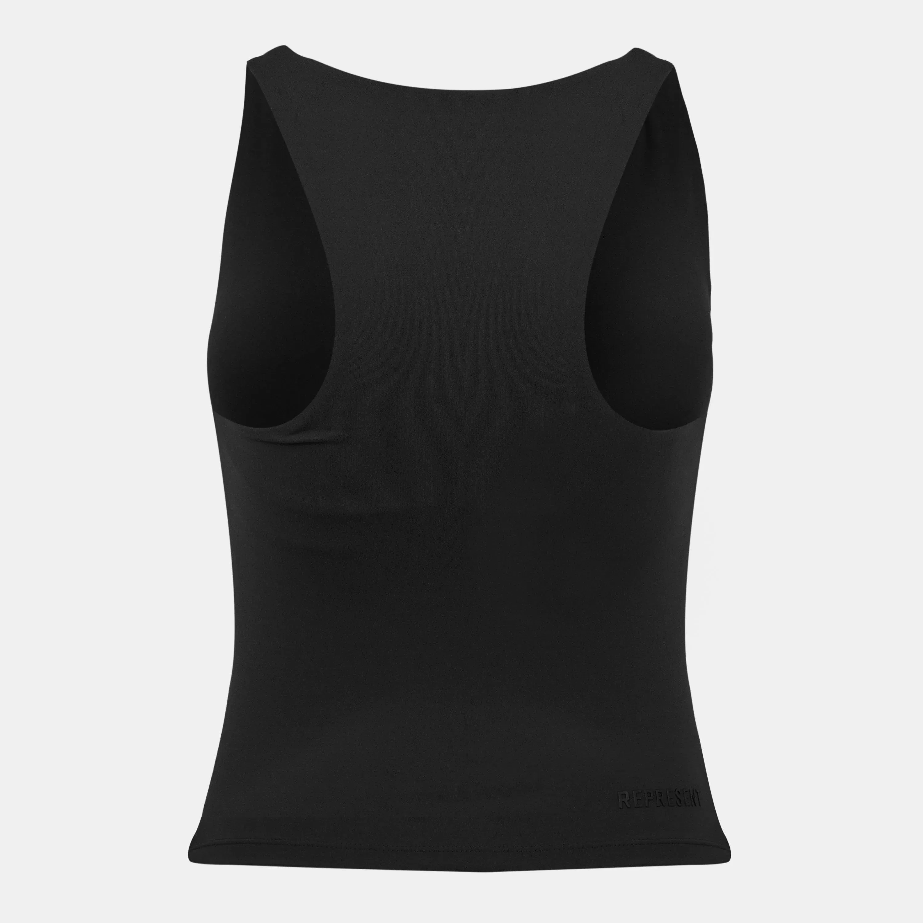 V-Neck Built-In Bra 4-Way Stretch Slim Fit Tank Vest
