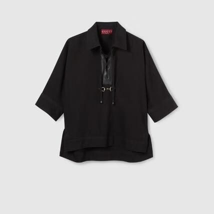 GUCCI denim shirt with clamp detail