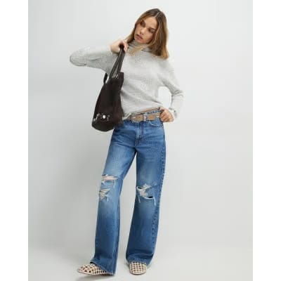 Beige Long Sleeve Funnel Neck Top