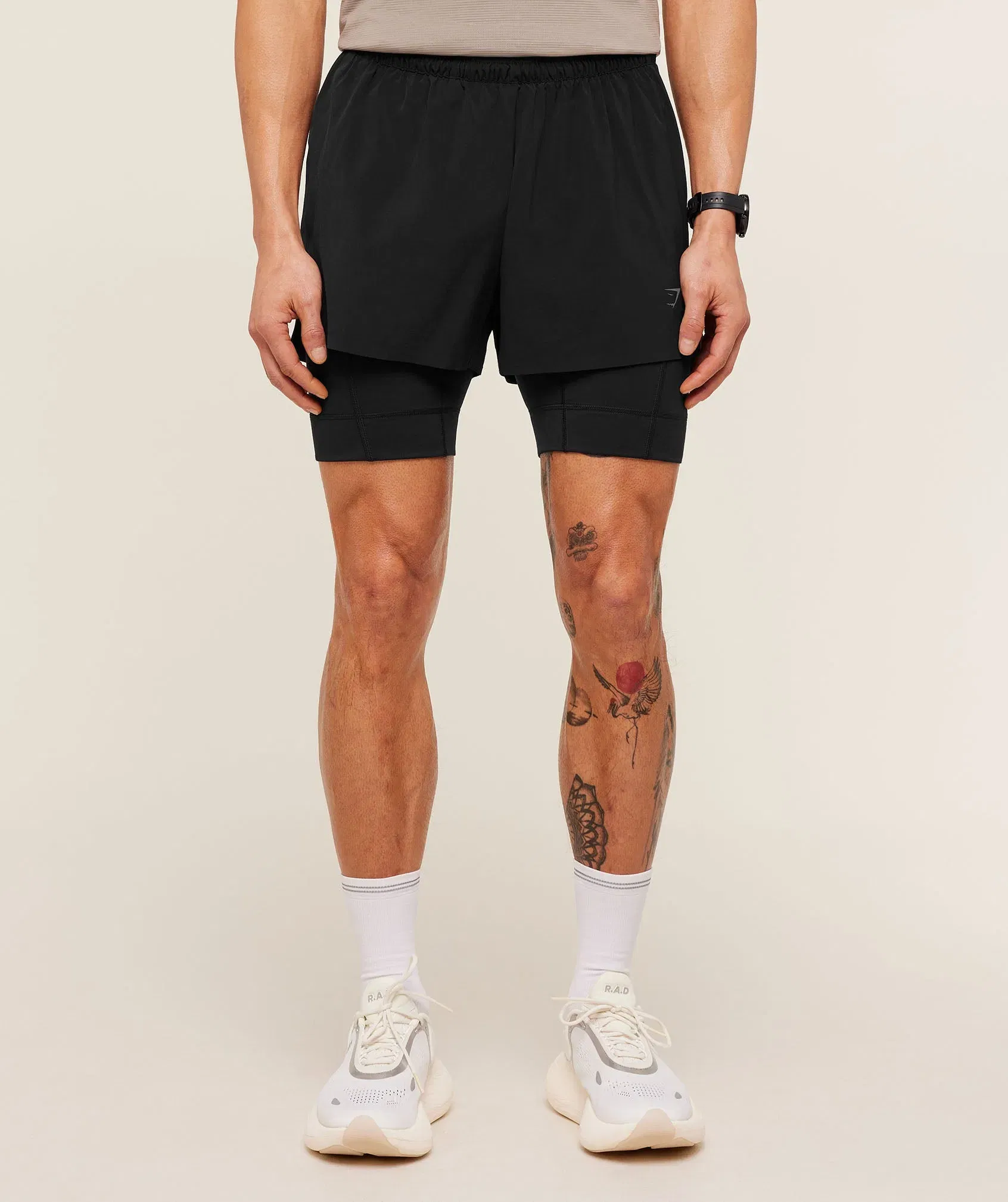 Gymshark Running Elite 2 in 1 5" Shorts - Black