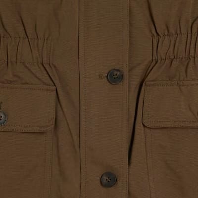 Khaki Utility Funnel Jacket