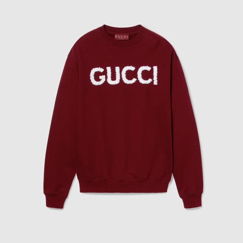Embroidered cotton jersey sweatshirt