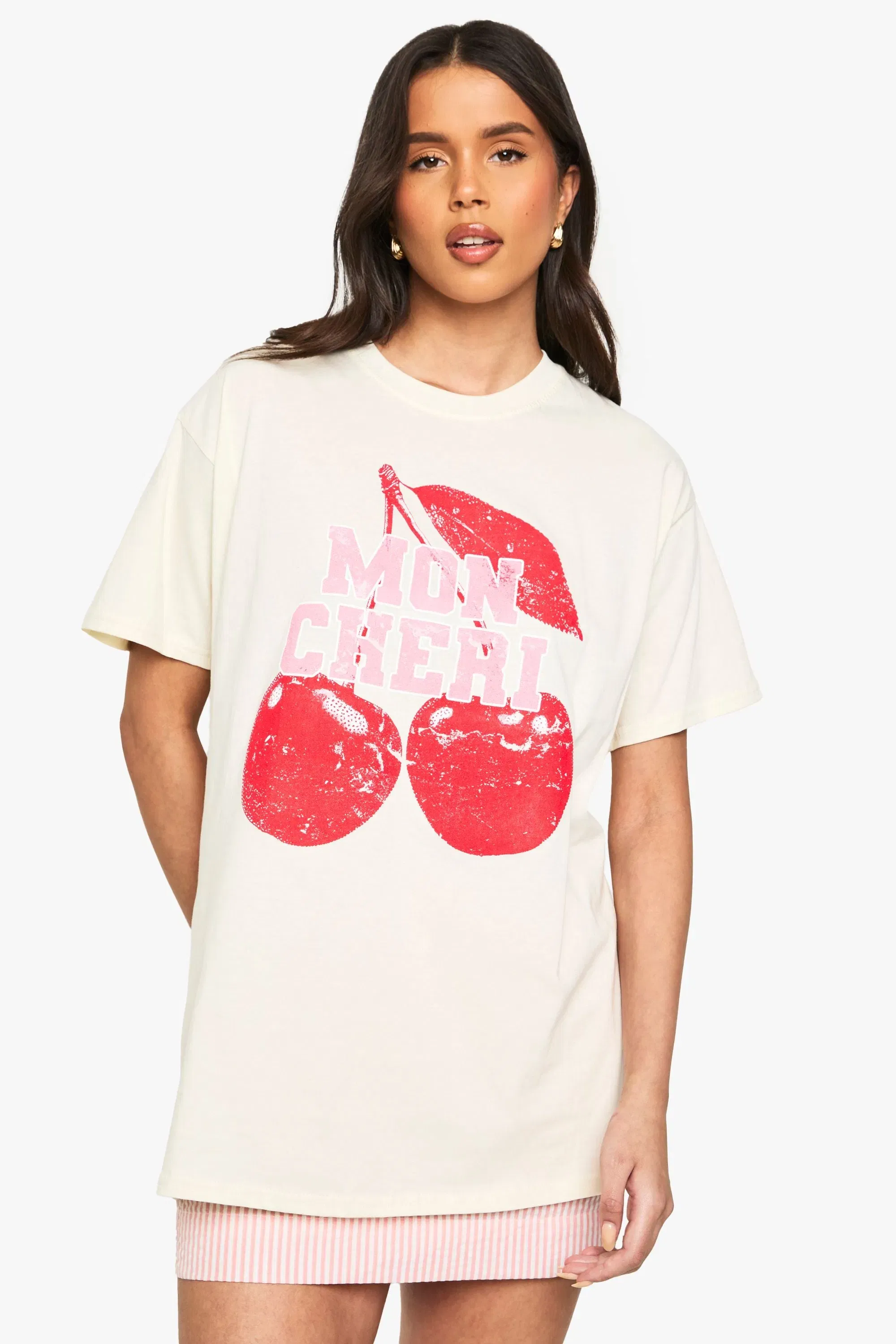 Washed Mon Cheri Oversized Printed T-shirt